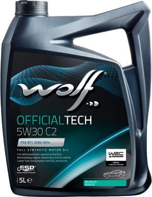 Моторное масло WOLF OfficialTech 5W30 C2 / 65610/5 (5л)