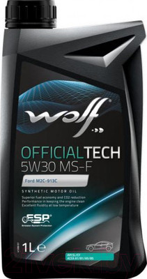 Моторное масло WOLF OfficialTech 5W30 MS-F / 65609/1 (1л)