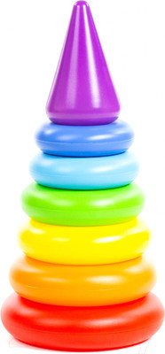 Развивающая игрушка Полесье Пирамидка. Колечко-конус / 62376
