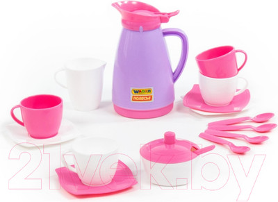 Набор игрушечной посуды Полесье Алиса на 4 персоны Pretty Pink / 40626