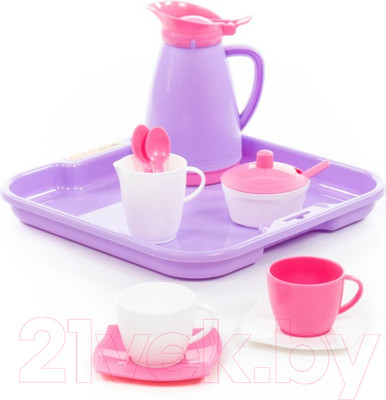 Набор игрушечной посуды Полесье Алиса на 2 персоны Pretty Pink / 40589