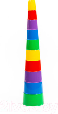 Развивающая игрушка Полесье Занимательная пирамидка №2 / 35110 (10эл, в сеточке)