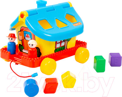 Сортер Полесье Садовый домик на колесиках / 56443