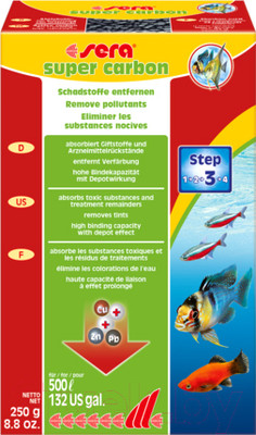 Наполнитель фильтра Sera Super Carbon 8400