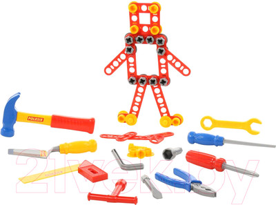 Набор инструментов игрушечный Полесье №4 / 47182 (72эл)