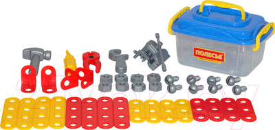 Набор инструментов игрушечный Полесье Механик / 56610 (41эл, в контейнере)