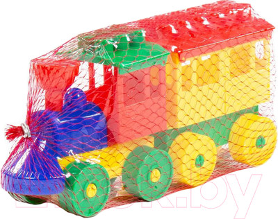 Конструктор Полесье Паровоз с одним вагоном / 2037