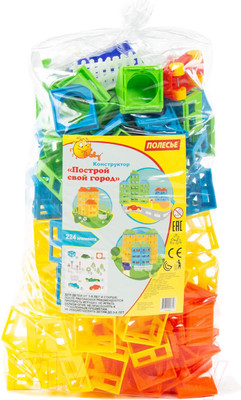 Конструктор Полесье Построй свой город / 53756 (224эл, в пакете)