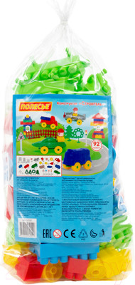 Конструктор Полесье Строитель / 52520 (92эл, в пакете)