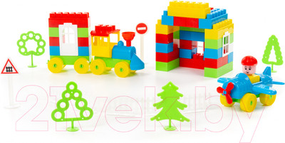 Конструктор Полесье Строитель / 52544 (178эл, в пакете)