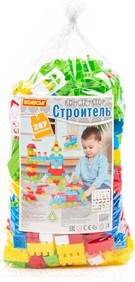 Конструктор Полесье Строитель / 52551 (287эл, в пакете)