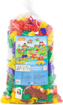 Конструктор Полесье Строитель / 52575 (454эл, в пакете)