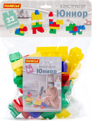 Конструктор Полесье Юниор / 6646 (33эл, в мешке)