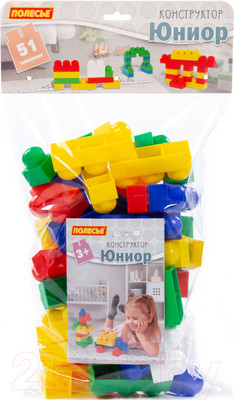Конструктор Полесье Юниор / 6653 (51эл, в пакете)