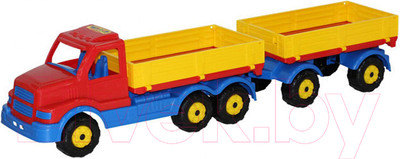 Самосвал игрушечный Полесье Автомобиль бортовой с прицепом Сталкер / 44259