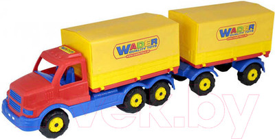 Фургон игрушечный Полесье Автомобиль бортовой тентовый с прицепом Сталкер / 44273