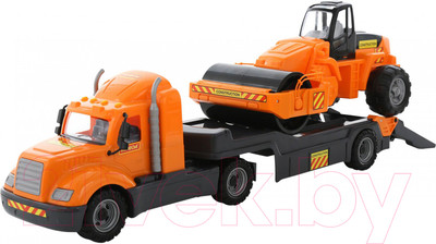 Набор игрушечной техники Полесье Майк с дорожным катком / 55729 (в сеточке)