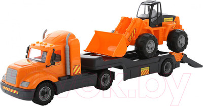 Набор игрушечной техники Полесье Майк с трактором-погрузчиком / 55743 (в сеточке)