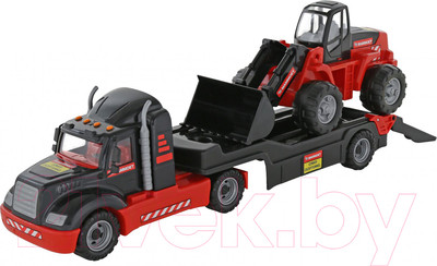Набор игрушечной техники Полесье Mammoet с трактором-погрузчиком / 56993