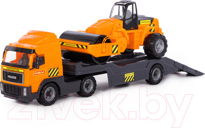 Набор игрушечной техники Полесье с дорожным катком / 9630 (в коробке)