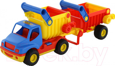 Самосвал игрушечный Полесье с полуприцепом КонсТрак / 0360 (в сеточке)