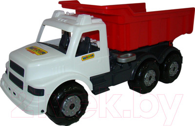 Самосвал игрушечный Полесье Буран №3 / 43672 (белый/красный)