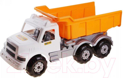 Самосвал игрушечный Полесье Автомобиль дорожный Буран / 43689 (белый/оранжевый)