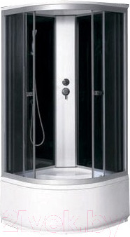 Душевая кабина Coliseum Simple T-80 (черный/тонированное стекло)