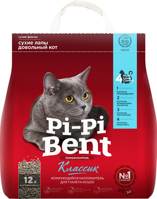 Наполнитель для туалета Pi-Pi-Bent Классик L002 (12л/5кг)