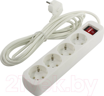 Удлинитель Defender S450 / 99239 (5м, 4 розетки, белый)