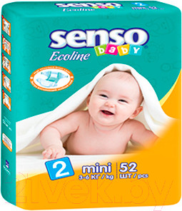 Подгузники детские Senso Baby Ecoline Mini 2 (52шт)