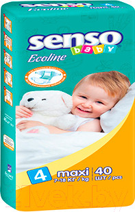 Подгузники детские Senso Baby Ecoline Maxi 4 (40шт)