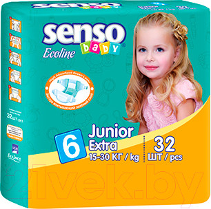 Подгузники детские Senso Baby Ecoline Junior Extra 6 (32шт)
