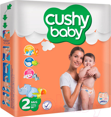Подгузники детские Cushy Baby Mini (80шт)