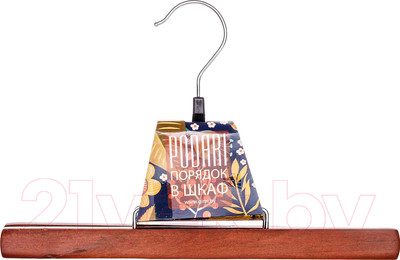 Деревянная вешалка-плечики Podari JHО 5200 для брюк (орех)