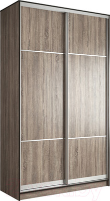 Шкаф-купе Евва 138 TS.03 / АЭП ШК.2 02 (трюфель/серебро)