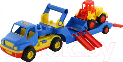 Набор игрушечной техники Полесье КонсТрак с погрузчиком Базик / 8879 (в сеточке)