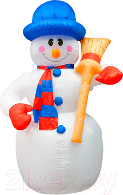 Фигура надувная новогодняя Neon-Night Снеговик с метлой 511-122 (1.8м)