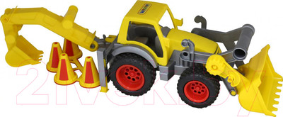 Погрузчик игрушечный Полесье с ковшом КонсТрак / 0377 (в сеточке)