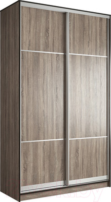 Шкаф-купе Евва 120 TS.03 / АЭП ШК.2 03 (трюфель/серебро)