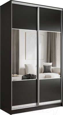 Шкаф-купе Евва 120 VS.01 / АЭП ШК.2 03 (венге/серебро)