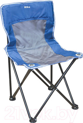 Стул складной Ника Премиум 3 / ПСП3 (синий/серый)