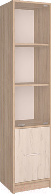 Шкаф-пенал с витриной Интерлиния СК-024 (дуб сонома/дуб белый)