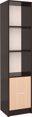 Стеллаж Интерлиния СК-024 без витрины (дуб венге/дуб молочный)