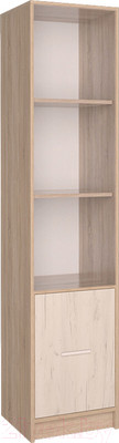 Стеллаж Интерлиния СК-024 без витрины (дуб сонома/дуб белый)