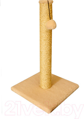 Когтеточка Cat House Столбик 0.6 (сизаль бежевый)