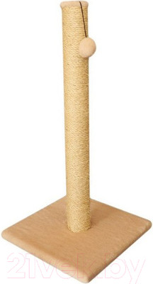 Когтеточка Cat House Столбик 0.75 (сизаль бежевый)