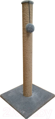 Когтеточка Cat House Столбик 0.9 (джут серый)