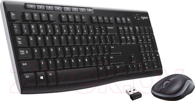 Комплект клавиатура и мышь Logitech MK270 (черный)