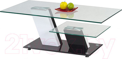 Журнальный столик Halmar Savana (черный/белый)